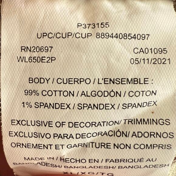 Men’s Dickies Navy Cream Tan Plaid Flannel Button Up Relaxed Fit size XL - Picture 4 of 7